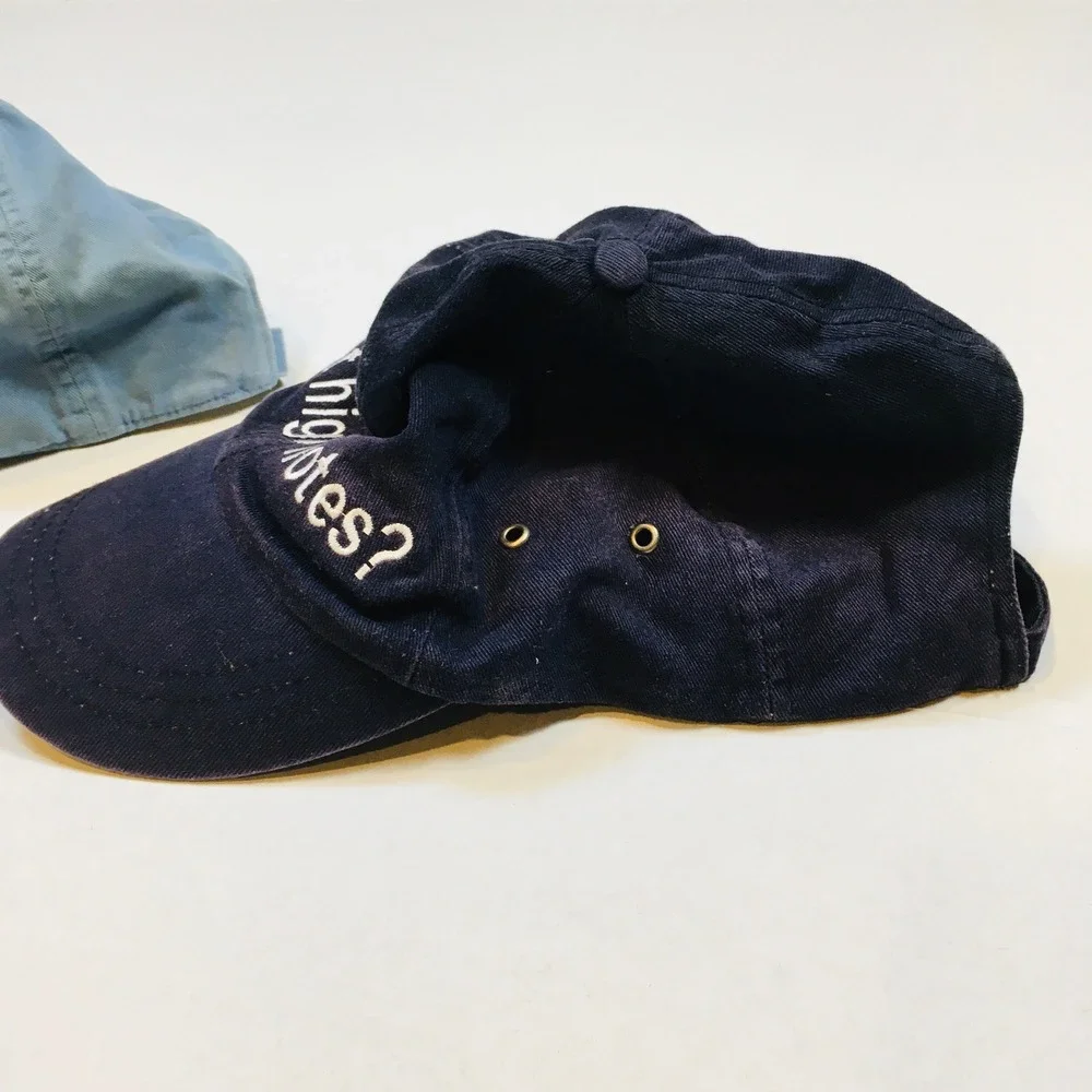 Lot 2 Vintage M/L‎ Baseball Hats Gap High Notes Flute Piccolo Blue Black Preppy
